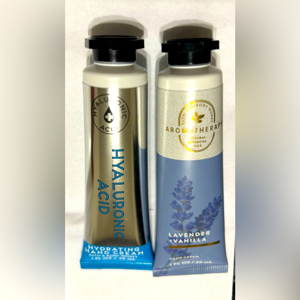 Bath Body & Works mini lotions. Lavender & Hyaluronic Acid.